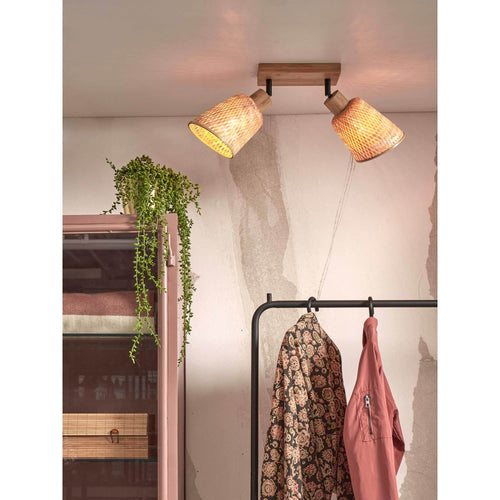 GOOD&MOJO plafonnière Java - bruin - 28x15x24cm - vtwonen shop