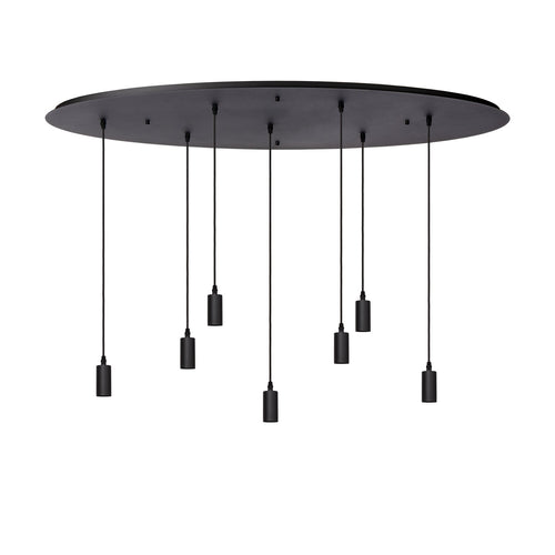 Atmooz hanglamp Yoki 7 - zwart - 125 x 55 x H 130 cm - E27