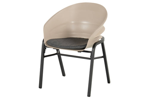 Hartman Tuinstoel Tubb - Taupe - Zithoogte 46cm - Set Van 2 - vtwonen shop