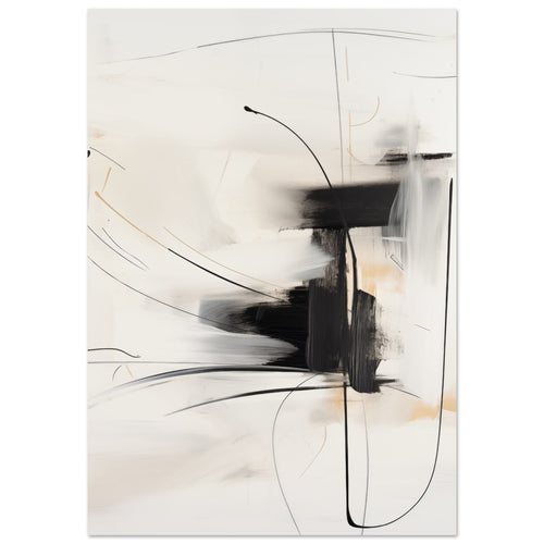Artfulprints  Abstract - Chique brush 8   poster A4 21x29.7 cm