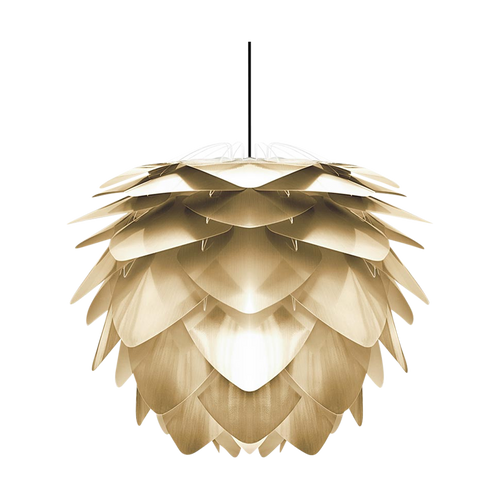 Umage Silvia Mini hanglamp brushed brass - met koordset zwart - Ø 32 cm - vtwonen shop