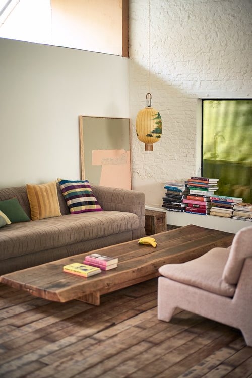 HKLIVING schilderij Abstract – olijf/roze – 100x120cm - vtwonen shop