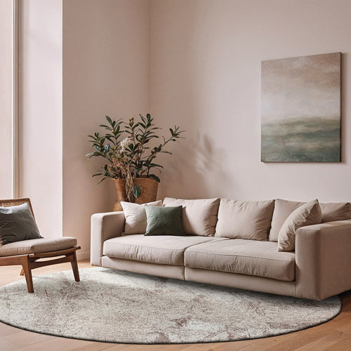 Louis De Poortere binnen & buiten machinewasbaar vloerkleed Mad Men Sol van 70% gerecycled PET - grijs - 290x290cm