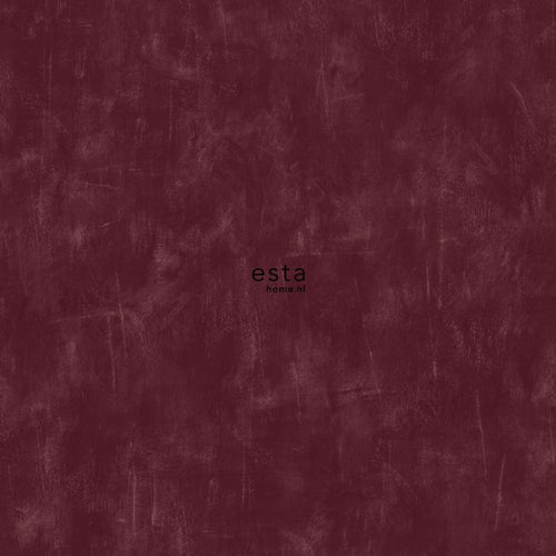 ESTAhome behang geschilderd effect bordeaux rood - 0,53 x 10,05 m - 148724 - vtwonen shop