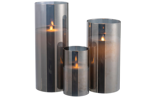 J-Line lamp Blinkend - glas - grijs - large - LED lichtjes - vtwonen shop