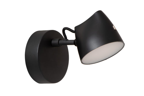 Lucide wandlamp MILNE - Geïntegreerde LED - Zwart
