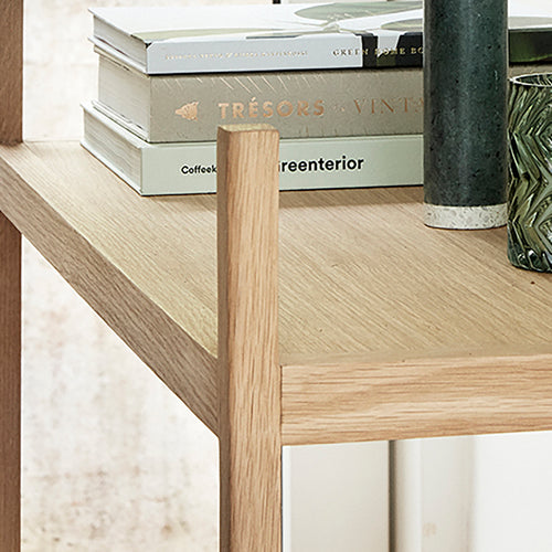Hübsch kast Library - mdf/oak veneer/oak wood - 80x45xh90cm