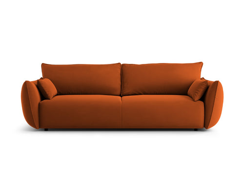 Cosmopolitan Design Slaapbank met opbergdoos Matera 3-zits, flueel terracotta - 108x240x86cm