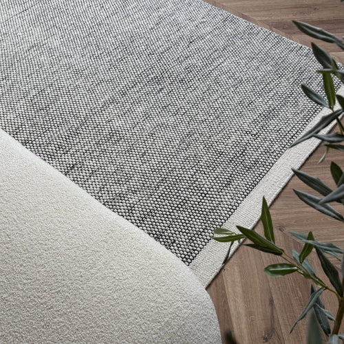 Interieur05 wollen vloerkleed Taff - wit/zwart - 230 x 160 cm