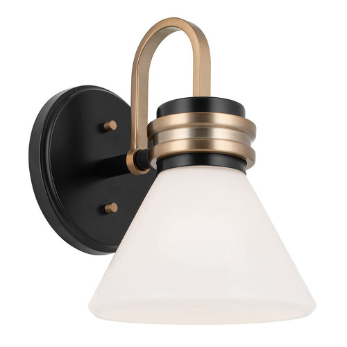 Badezimmer-Wandleuchte Classic Schwarz, Champagner Bronze 3000K IP44 1x G9