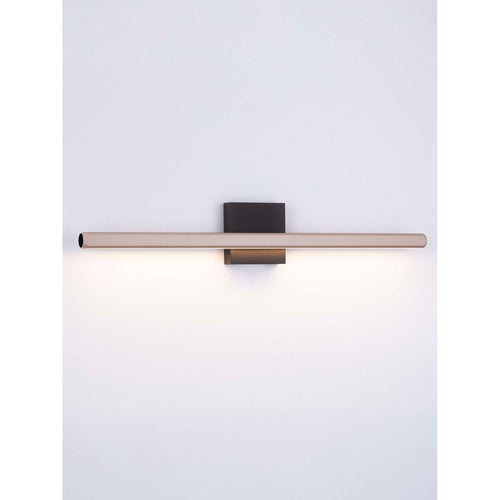 Nova Luce LIOS Geïntegreerde LED-wandlamp in champagnegoud, matzwart, 8W 268lm, IP54, 3000K