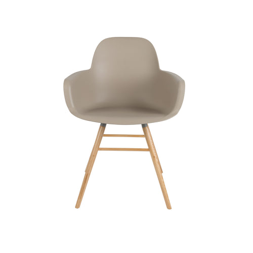 Zuiver Albert Kuip Eetkamerstoelen Armleuning Taupe - Set van 2