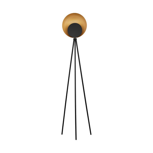 Nova Luce KITRO Statief vloerlamp matzwart, gouden LED 12W 400lm 3000K