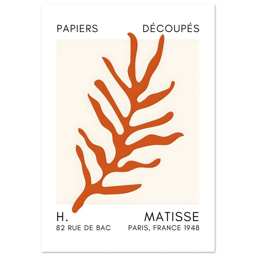 Artfulprints  Matisse – Ocean flora orange   poster 30x40 cm - vtwonen shop
