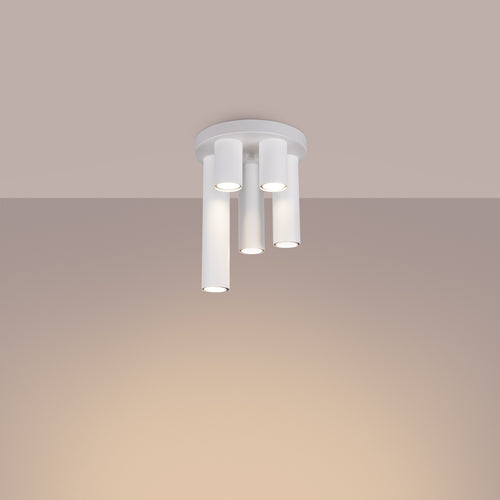 Sollux Lighting Plafondlamp LAGOS 5P wit - 25x25x33cm
