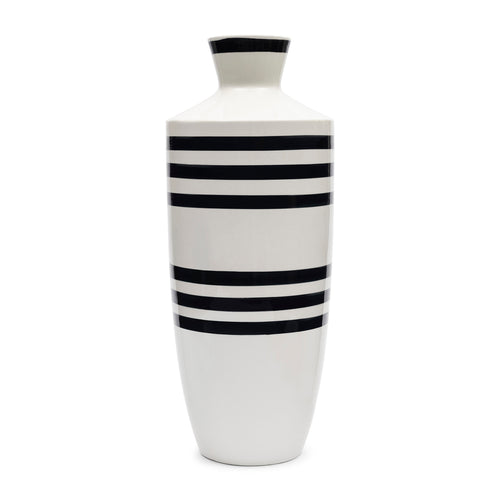 Rivièra Maison Seaford Vase - Keramiek - Blauw / White - vtwonen shop