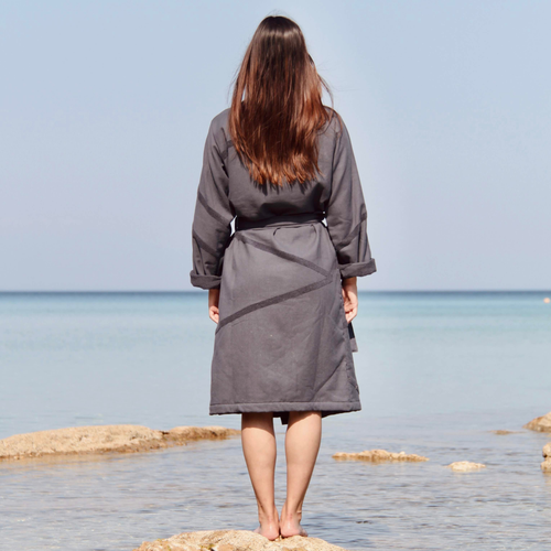 WAY badjas - M - Charcoal - vtwonen shop