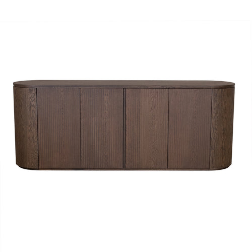 DÉJA Living Dressoir Laurel - Eikenhout - Donkerbruin - 215cm - vtwonen shop