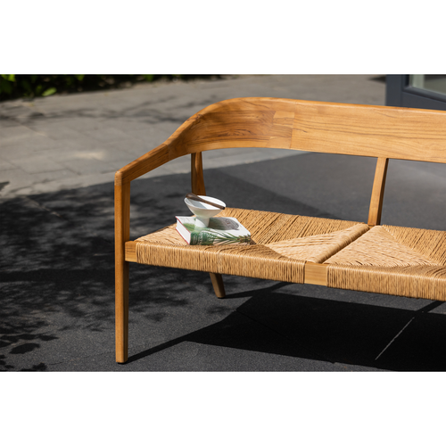 Exotan tuinbank Chena - Wicker/Teak - Naturel - 73x131x74 - vtwonen shop