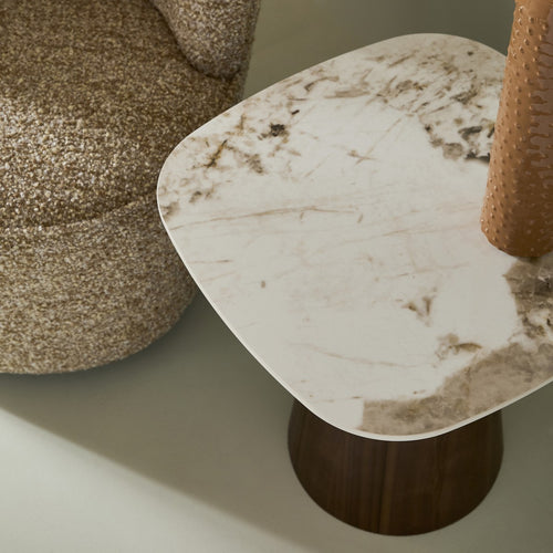 Signature - ALESSANDRA Tafel - Bruin - 58x50x50 cm