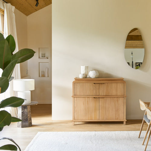 Tikamoon Buffetkast van massief teak 120 cm - Naturel - vtwonen shop