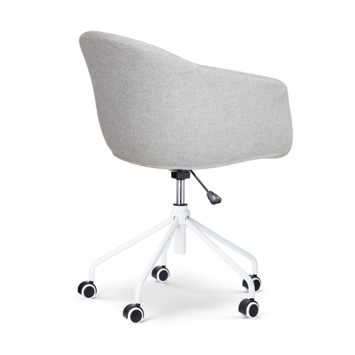Nolon Nout-Otis Bureaustoel Lichtgrijs - Armleuningen - Wit - vtwonen shop