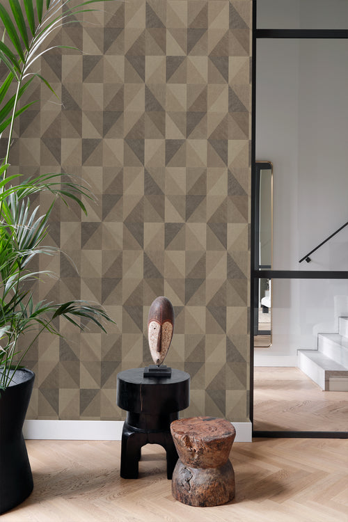 Origin Wallcoverings behang grafisch 3D motief bruin - 50 x 900 cm - 347894 - vtwonen shop