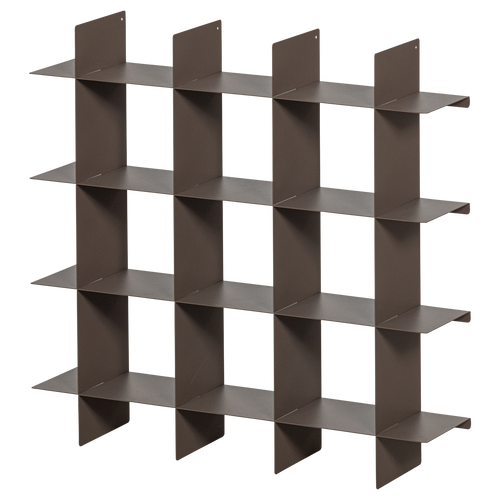 WOOOD wandrek Brik - Metaal - Mokkabruin - 60x60x15