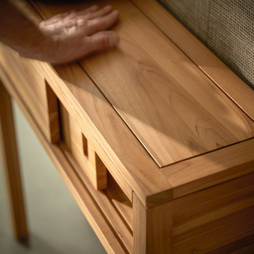 Tikamoon Massief teakhouten console 80 cm - Naturel