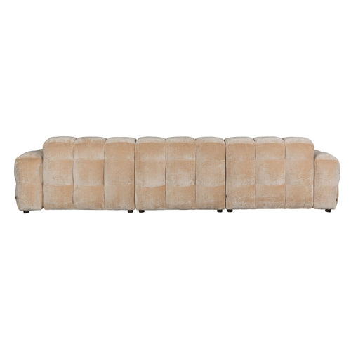 Dutchbone Hackman 4,5-zitsbank Velours Beige - vtwonen shop