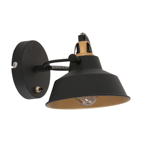 Mexlite wandlamp nove - 1 lichts - 22  x 13   cm - zwart - vtwonen shop