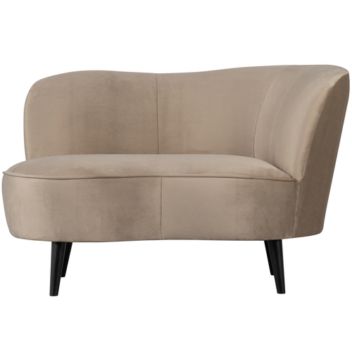 WOOOD loungefauteuil rechts Sara - Velvet - Khaki - 71x112x81 - vtwonen shop