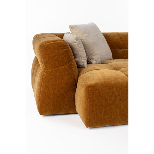 Dutchbone Hodge Bank met Chaise Longue Links Okergeel