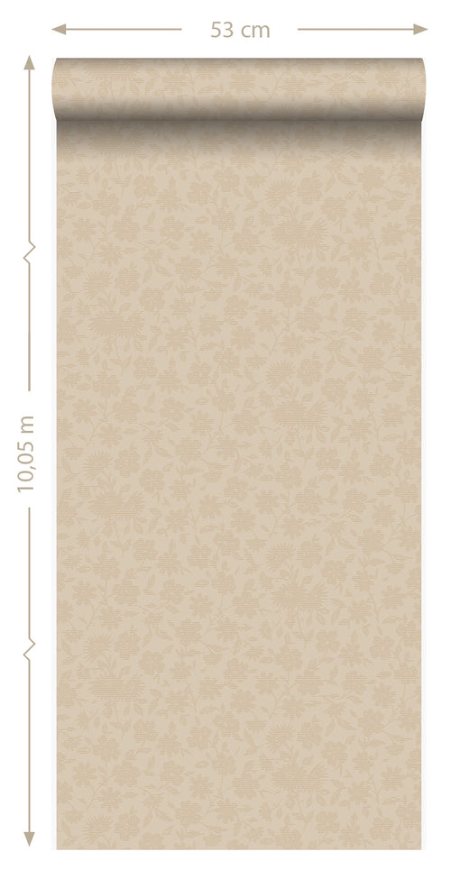 Origin Wallcoverings behang bloemen antiek wit - 53 cm x 10,05 m - 345437 - vtwonen shop