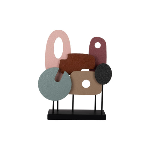 Present Time ornament Abstract Art - multicolor - 36x9.5x44cm - vtwonen shop