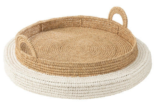J-Line plateau Drijvend - polystyreen - wit/naturel