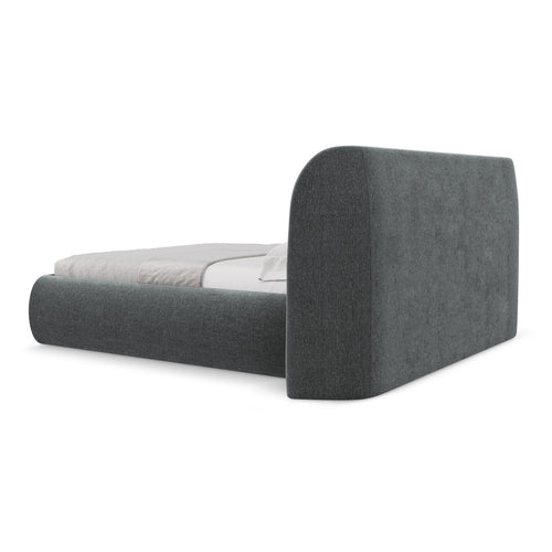 LaMiaSofa Bed met opbergruimte Trieste - chenille stof - grafiet - 210x215x110