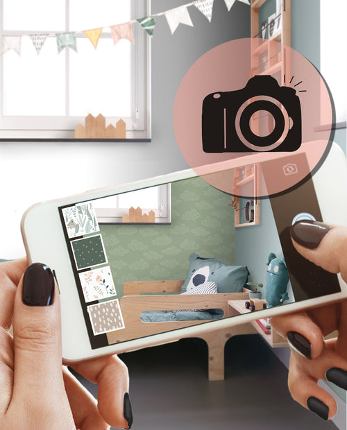 ESTAhome behang wolkjes groen - 50 x 900 cm - 131223 - vtwonen shop