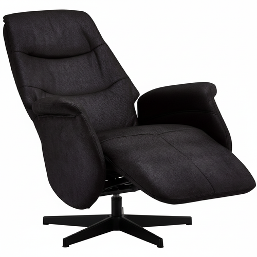 Furnhouse relaxfauteuil Delta - Zwart - Draaibaar - 79x90x114