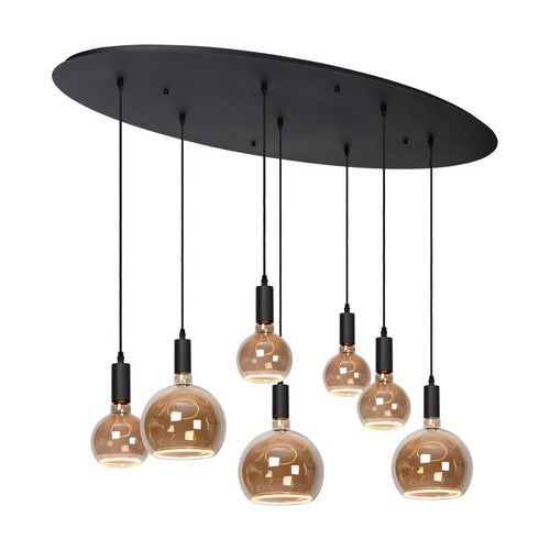 Atmooz hanglamp Yoki 7 - zwart - 125 x 55 x H 130 cm - E27