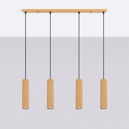 Sollux Lighting Hanglamp KARBON 4L goud - 81x5x120cm