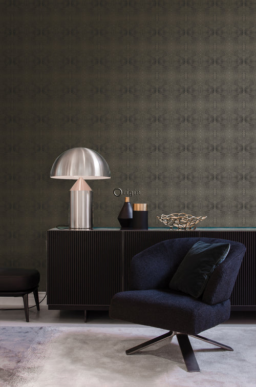 Origin Wallcoverings behang dierenhuidprint zwart en glanzend brons - 53 cm x 10,05 m - 347322 - vtwonen shop