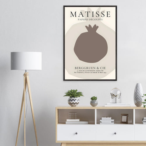 Artfulprints Poster Matisse – Still fruit   - A4 21x29.7 cm - Grijs