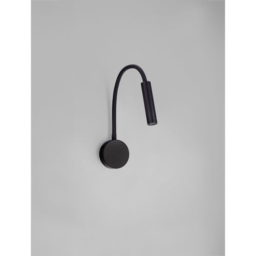 Nova Luce SONICA Leeslamp voor aan de muur, zandkleurig zwart, LED 6W 453lm 3000K IP44, aan/uit-schakelaar
