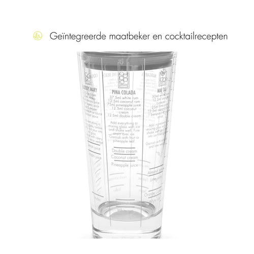 Leopold Vienna - Cocktail set Abouriou 5-delig (cocktail shaker, jigger/pipet, strainer, tang, barlepel) cadeau giftset - vtwonen shop