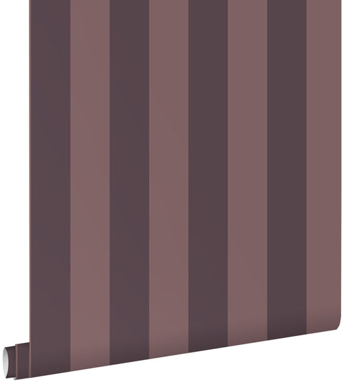 ESTAhome behang strepen donker paars - 50 x 900 cm - 131972