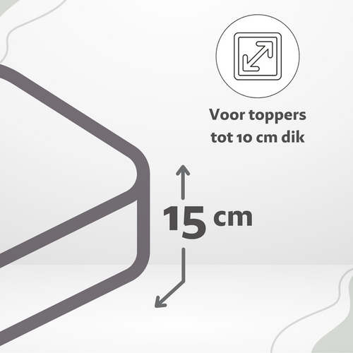 Ten Cate topper hoeslaken - 100% katoensatijn - 90x200 - antraciet