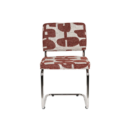 Zuiver Ridge Deco Symbols Eetkamerstoelen Rood - Set van 2