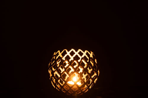 J-Line kaarshouder Blad - aluminium - goud - medium - vtwonen shop