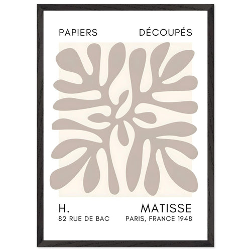 Artfulprints Poster met Lijst Matisse - Deep ocean grey   - 50x70 cm - Taupe
